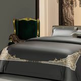 Cleopatra Grey Luxury Egyptian Cotton Duvet Cover Set