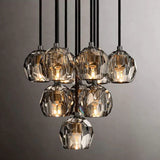 Luxuri Balle Smoke Crystal Round Cluster Chandelier 14''