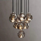 Luxuri Balle Smoke Crystal Round Cluster Chandelier 14''