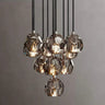 Luxuri Balle Smoke Crystal Round Cluster Chandelier 14''