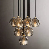 Luxuri Balle Smoke Crystal Round Cluster Chandelier 14''