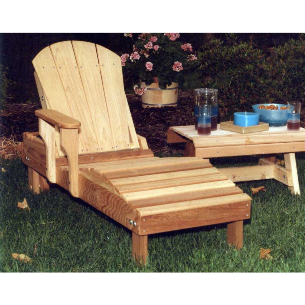 Creekvine Designs Cedar Adirondack Chaise Lounge