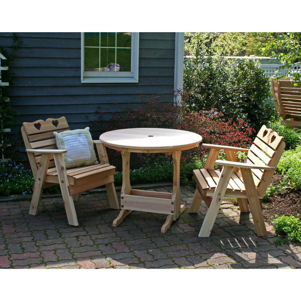 Creekvine Designs Cedar Country Hearts Bistro Set