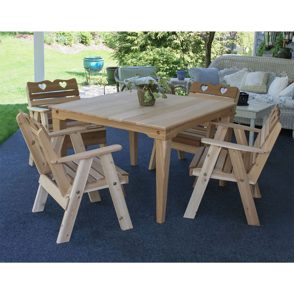 Creekvine Designs Cedar Country Hearts Dining Set