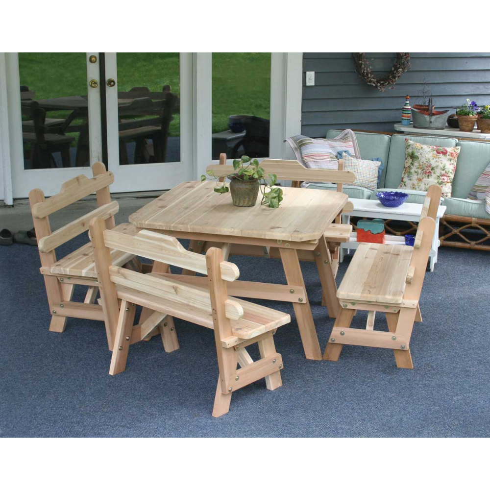 Creekvine Designs Cedar Four Square Dining Set