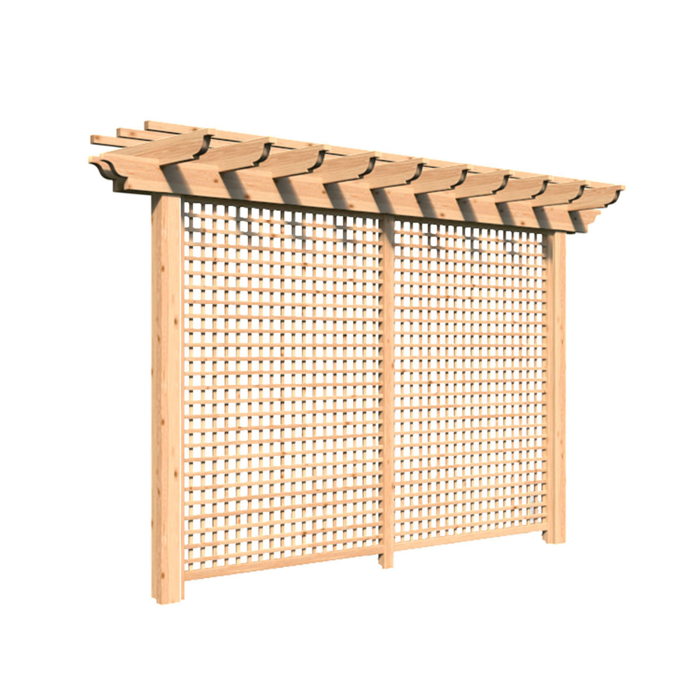 Creekvine Designs Red Cedar Monterrey Pergola with Lattice