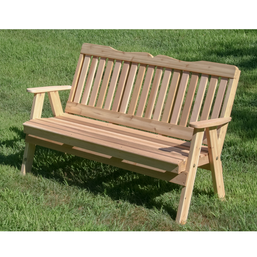 Creekvine Designs Red Cedar Savannah English Garden Bench