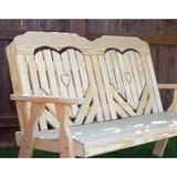 Creekvine Designs Treated Pine Heartback Garden Bench