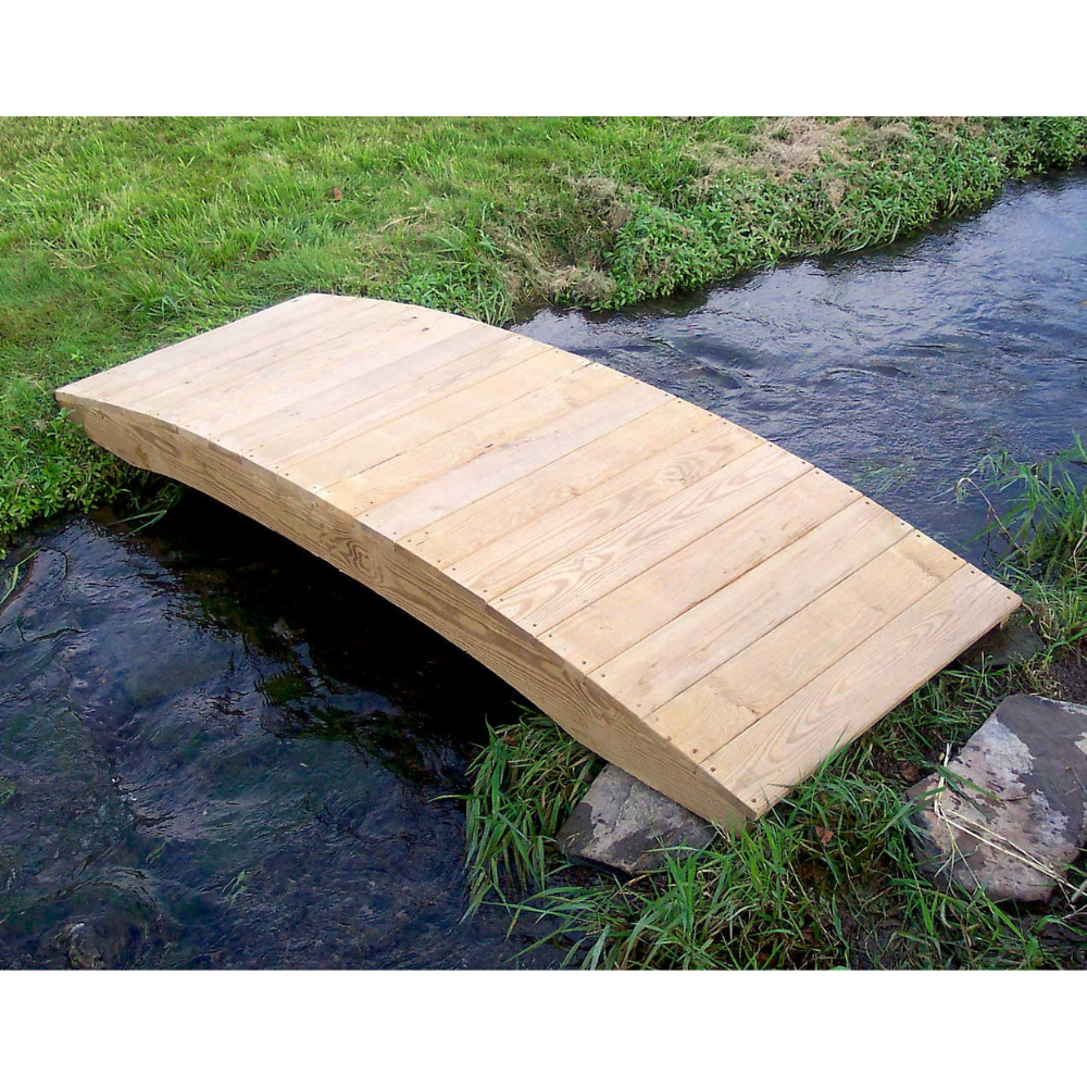 Creekvine Designs Treated Pine Plank Garden Bridge