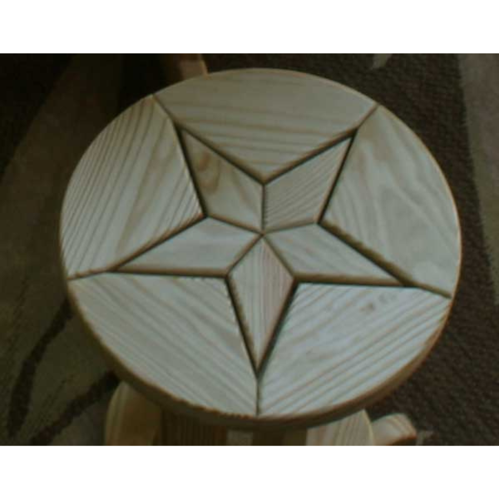 Creekvine Designs Treated Pine Star Design Pub Stool