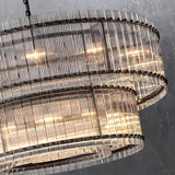 SANMARCK 2-Tier Round Chandelier 60" For Bedroom Hallway Living Room