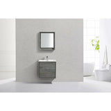 KubeBath DeLusso Single Wall Mount Modern Bathroom Vanity