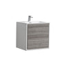 KubeBath DeLusso Single Wall Mount Modern Bathroom Vanity - Sea & Stone Bath