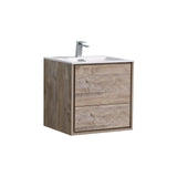 KubeBath DeLusso Single Wall Mount Modern Bathroom Vanity - Sea & Stone Bath