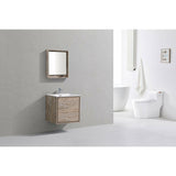 KubeBath DeLusso Single Wall Mount Modern Bathroom Vanity