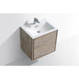 KubeBath DeLusso Single Wall Mount Modern Bathroom Vanity