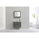 KubeBath DeLusso Single Wall Mount Modern Bathroom Vanity