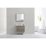 KubeBath DeLusso Single Wall Mount Modern Bathroom Vanity