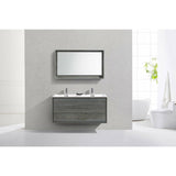 KubeBath DeLusso Double Sink Wall Mount Modern Bathroom Vanity