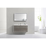 KubeBath DeLusso Single Wall Mount Modern Bathroom Vanity