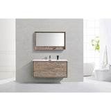 KubeBath DeLusso Single Wall Mount Modern Bathroom Vanity