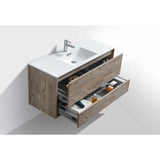 KubeBath DeLusso Single Wall Mount Modern Bathroom Vanity