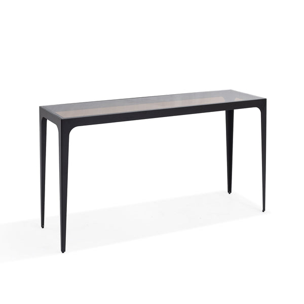 Bellini Modern Living Dynasty Side Table Smoked Glass top Dynasty ST SMK
