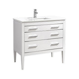 KubeBath Eiffel Single Vanity with Quartz Counter Top