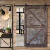 Park Hill Collection Urban Living Sliding Barn Door with Rail Hardware EHR80863