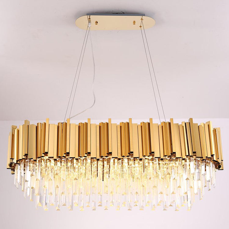 Elyan Oval Crystal Chandelier