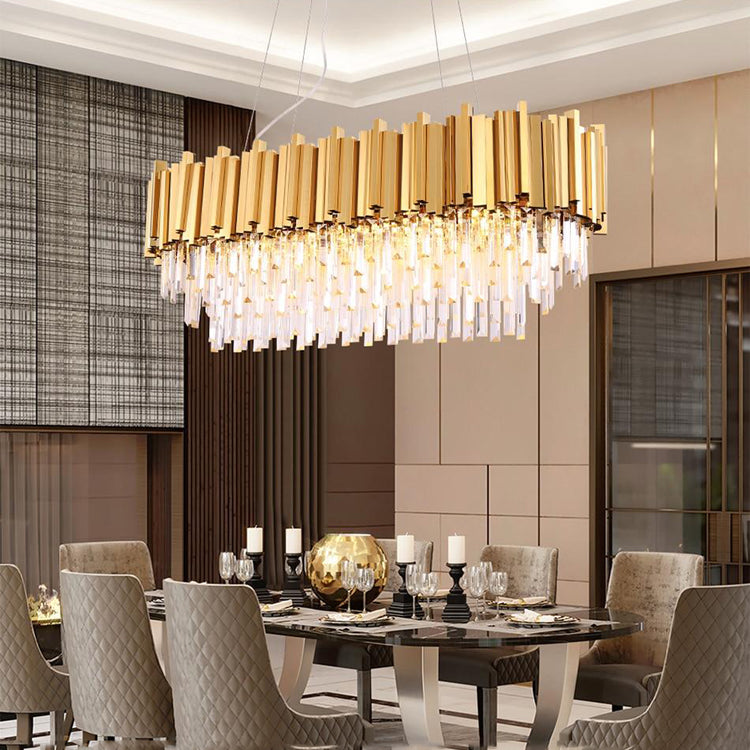 Elyan Oval Crystal Chandelier