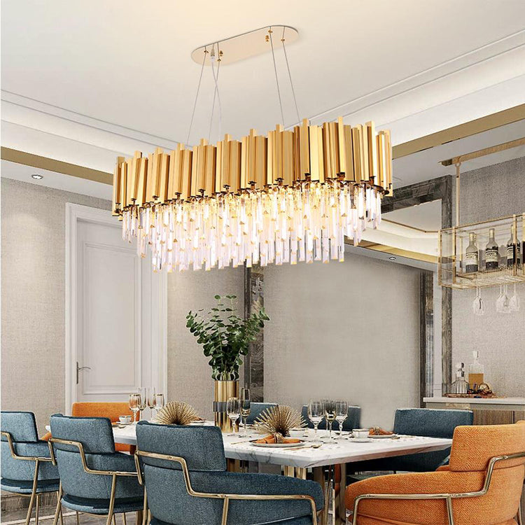 Elyan Oval Crystal Chandelier