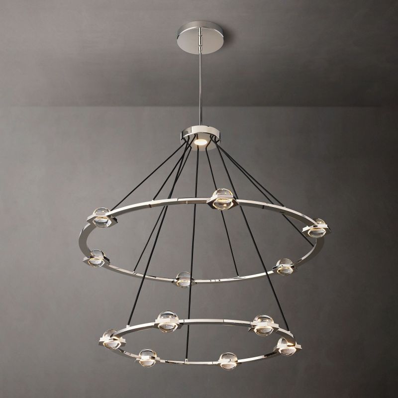 Eclate Two-Tier Round Chandelier 48"