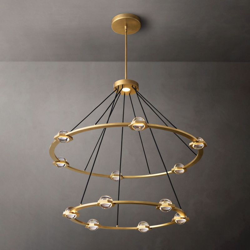 Eclate Two-Tier Round Chandelier 48"