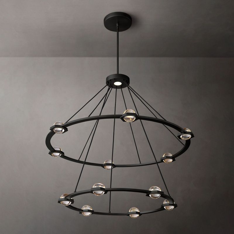 Eclate Two-Tier Round Chandelier 48"