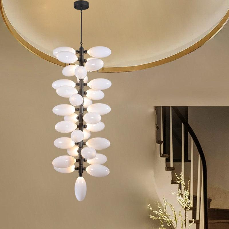 Esaer Vertical Long Grape Chandelier chandeliers for dining room,chandeliers for stairways,chandeliers for foyer,chandeliers for bedrooms,chandeliers for kitchen,chandeliers for living room Rbrights STYLE B  