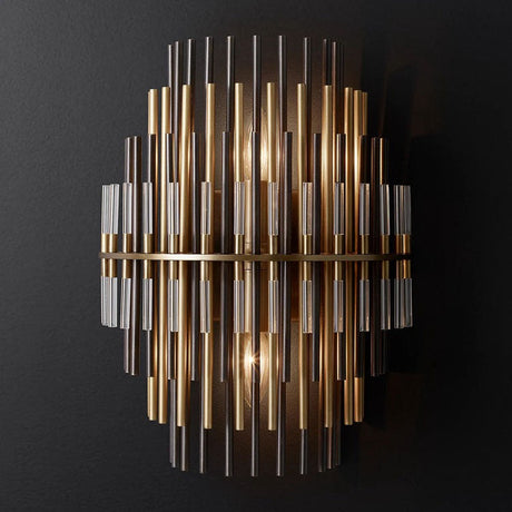 Odim Modern Round Brass Tubes Wall Sconce