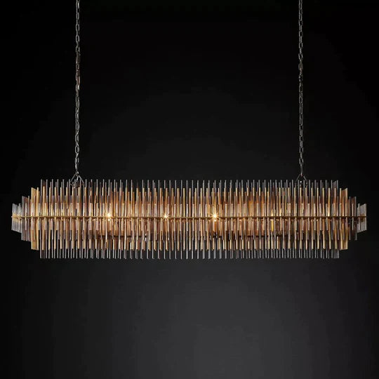 Modera Emile Rectangular Chandelier for Bedroom, Indoor Kitchen Island Lighting