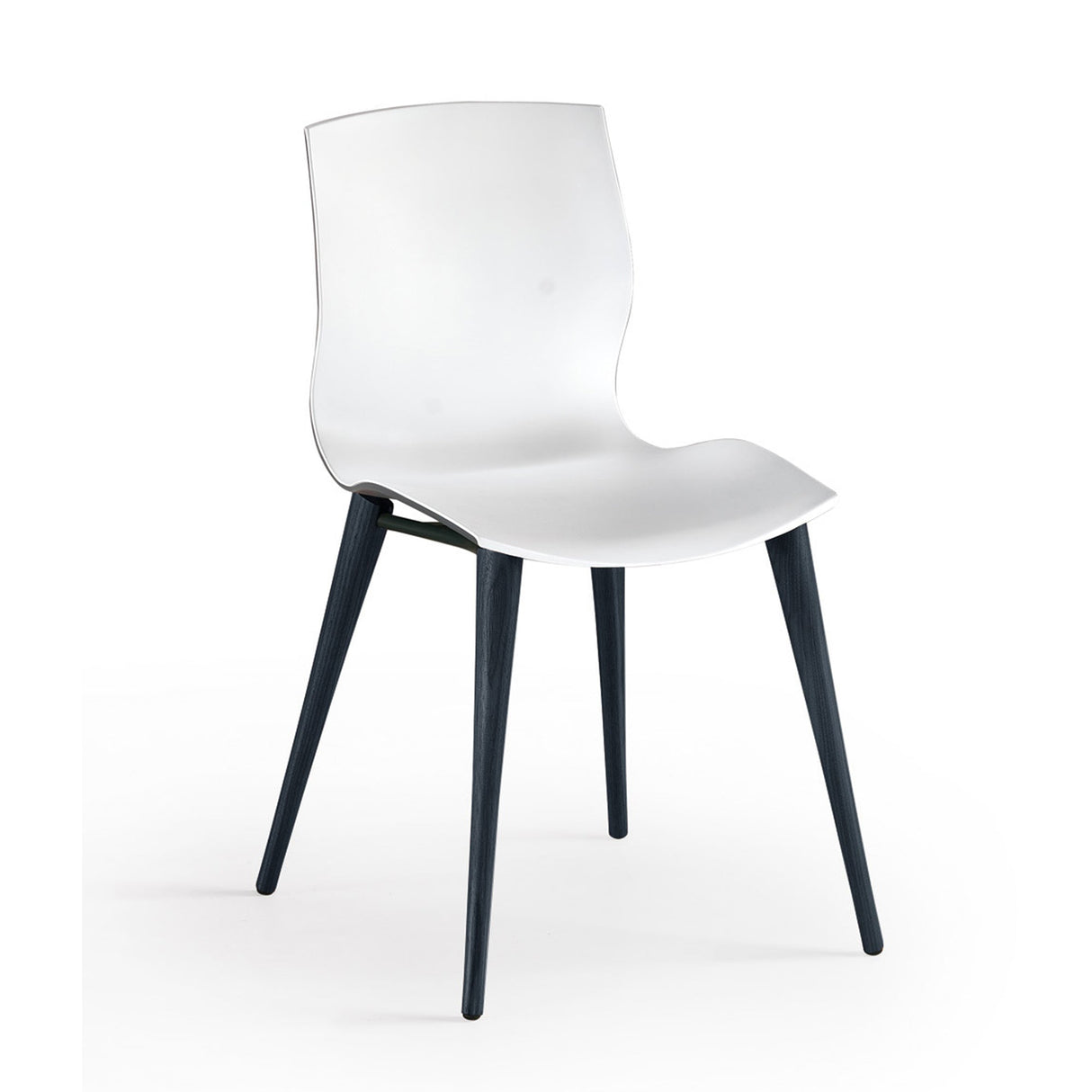 Bellini Modern Living Evalyn Chair WHITE seat  with ANTHRACITE legs (Set of 2) Evalyn ANT-ANT