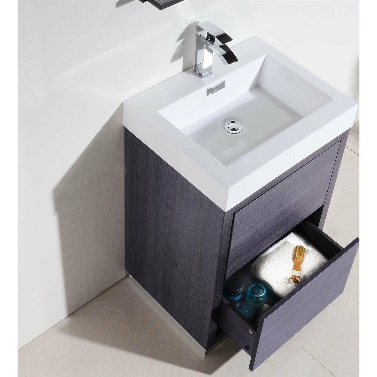 KubeBath Bliss Single Free Standing Modern Bathroom Vanity