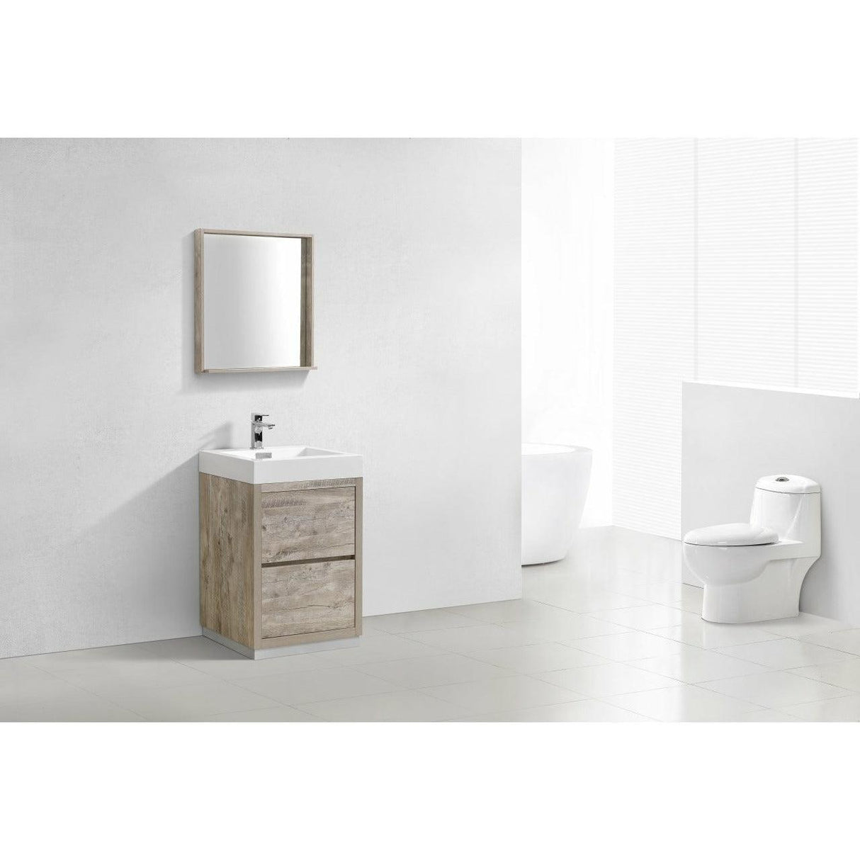 KubeBath Bliss Single Free Standing Modern Bathroom Vanity