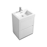 KubeBath Bliss Single Free Standing Modern Bathroom Vanity - Sea & Stone Bath