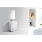 KubeBath Bliss Single Free Standing Modern Bathroom Vanity