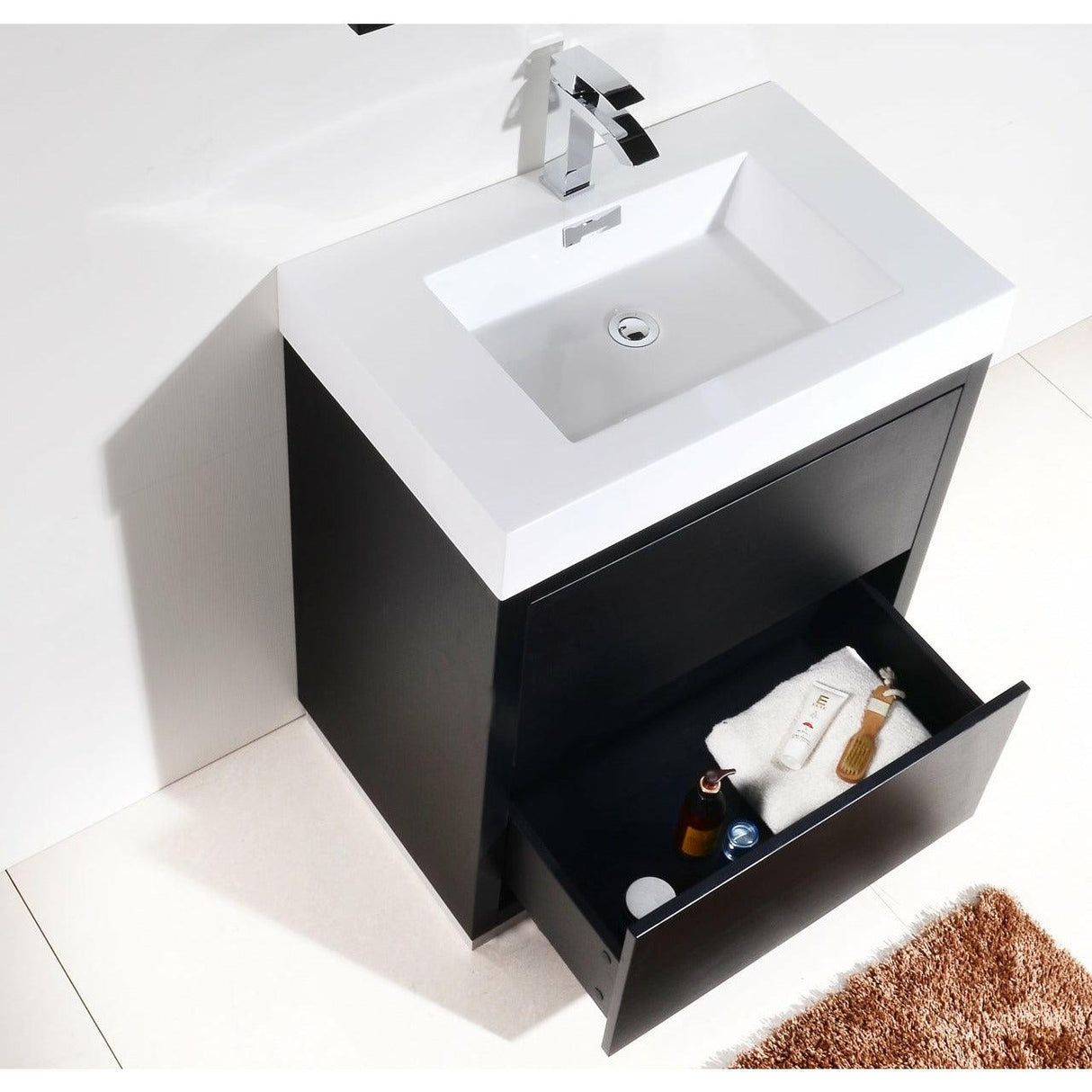 KubeBath Bliss Single Free Standing Modern Bathroom Vanity