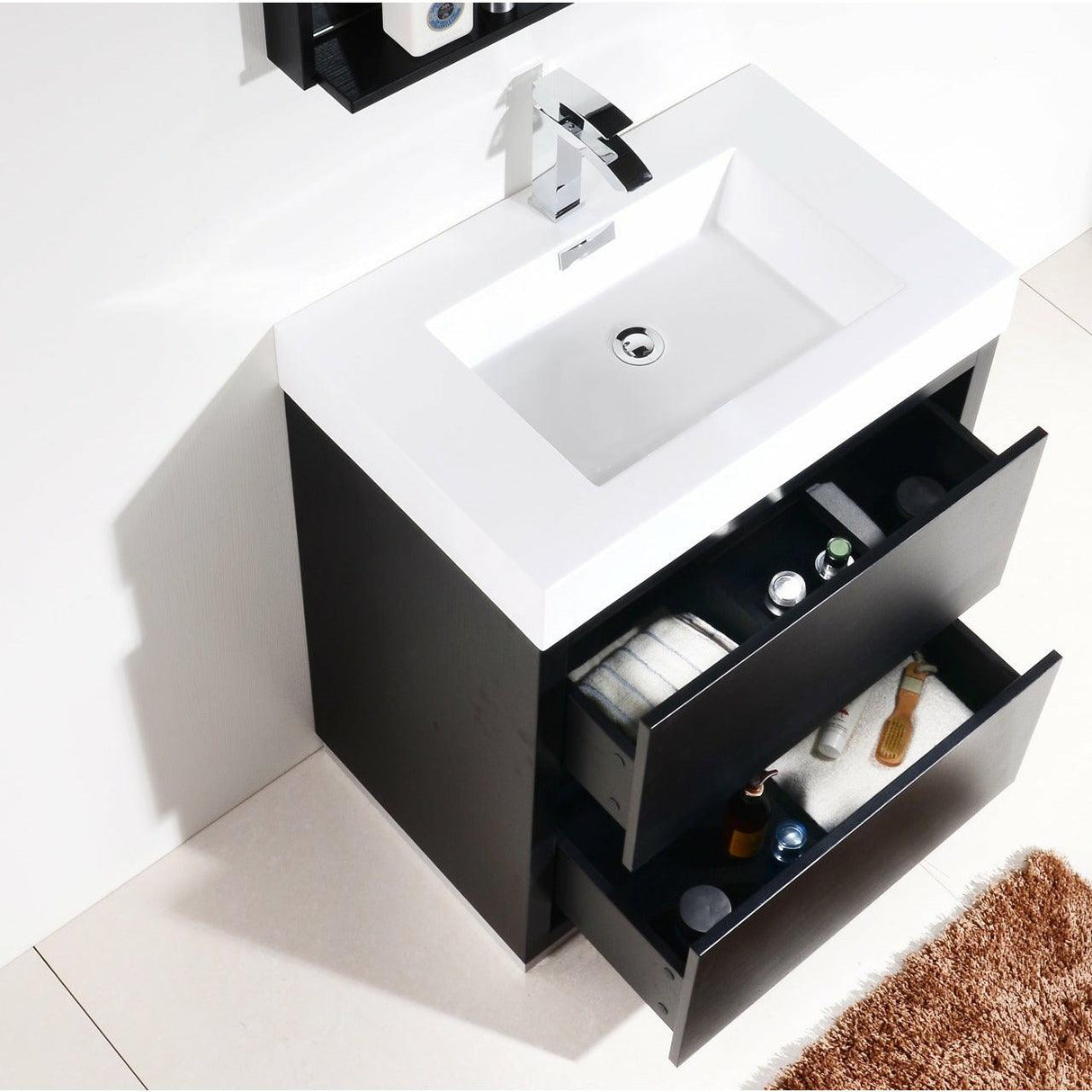 KubeBath Bliss Single Free Standing Modern Bathroom Vanity