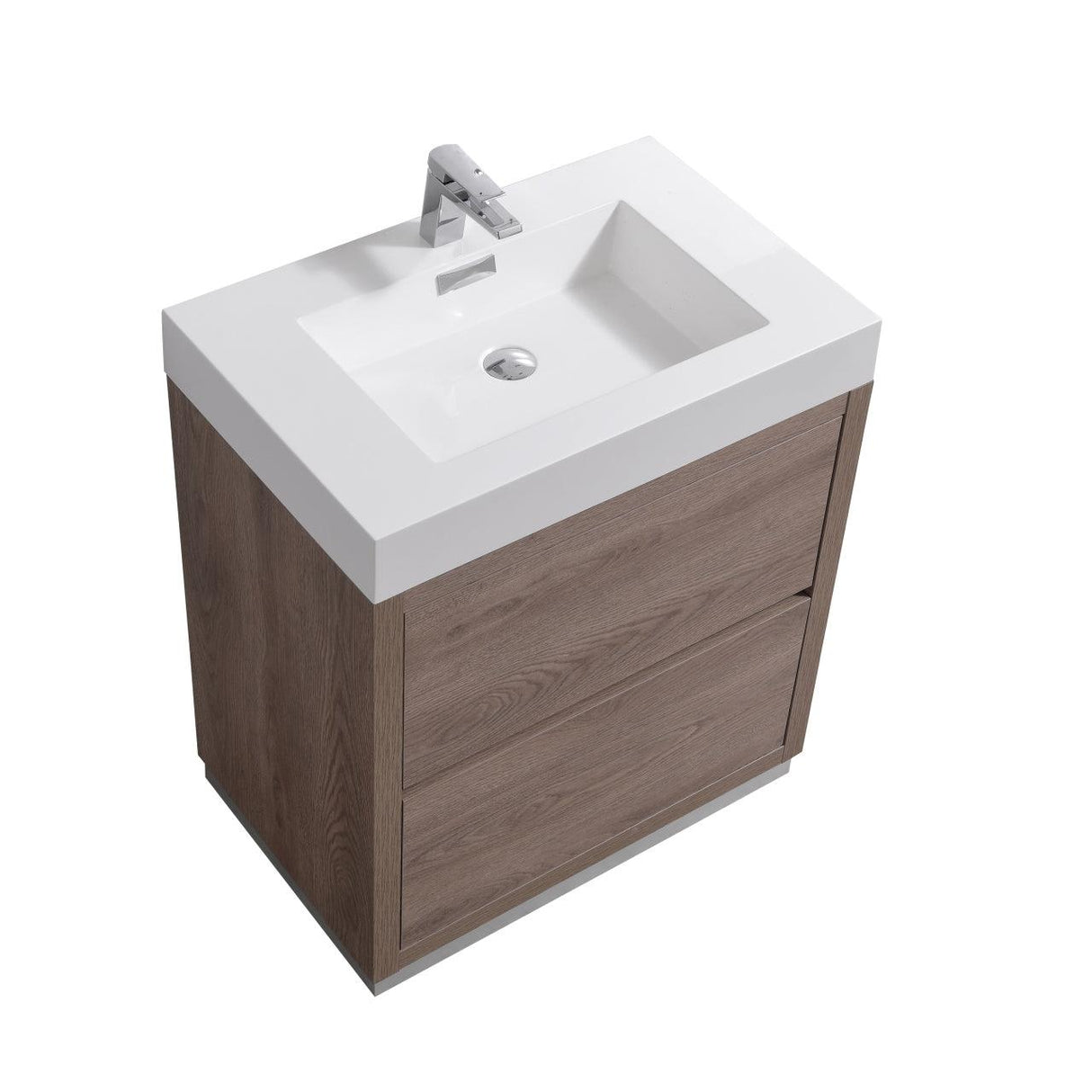 KubeBath Bliss Single Free Standing Modern Bathroom Vanity - Sea & Stone Bath