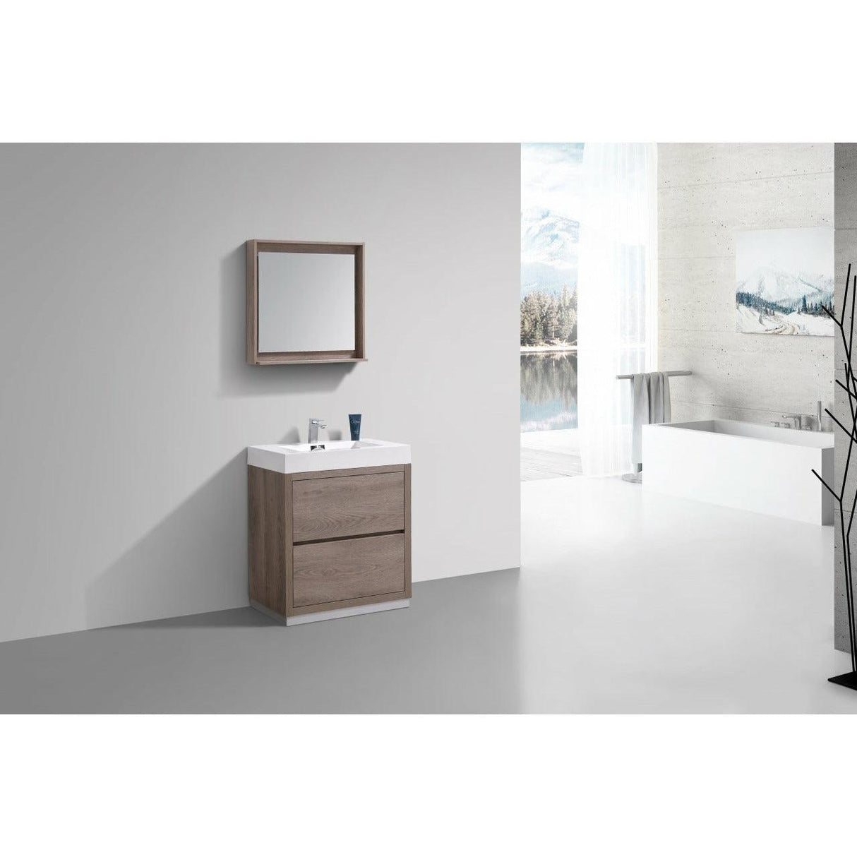 KubeBath Bliss Single Free Standing Modern Bathroom Vanity