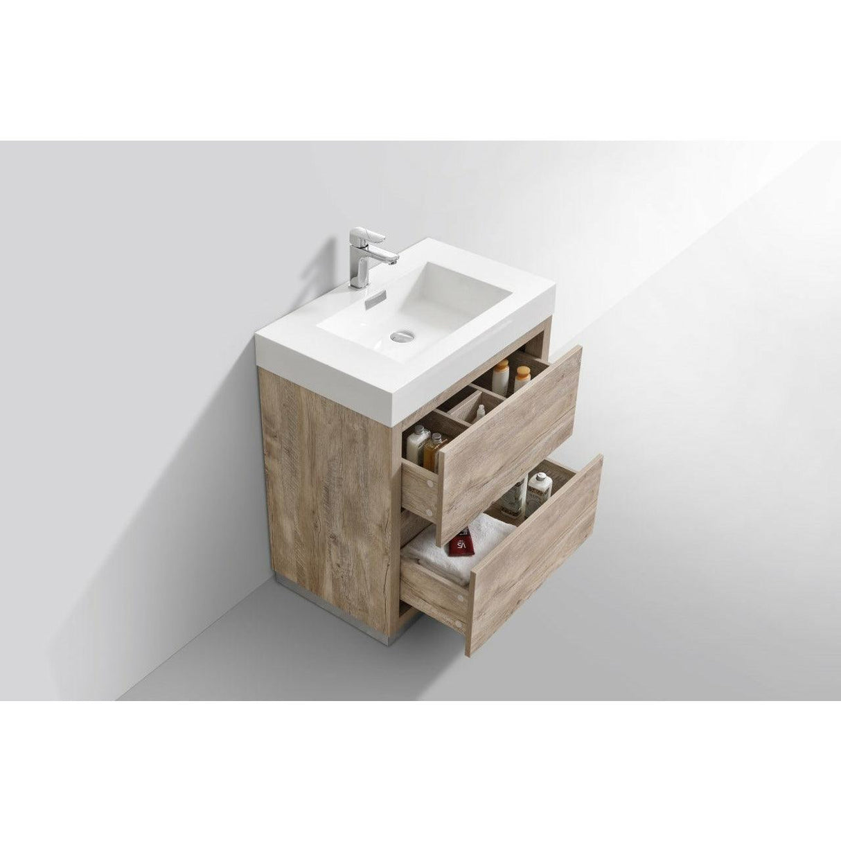 KubeBath Bliss Single Free Standing Modern Bathroom Vanity