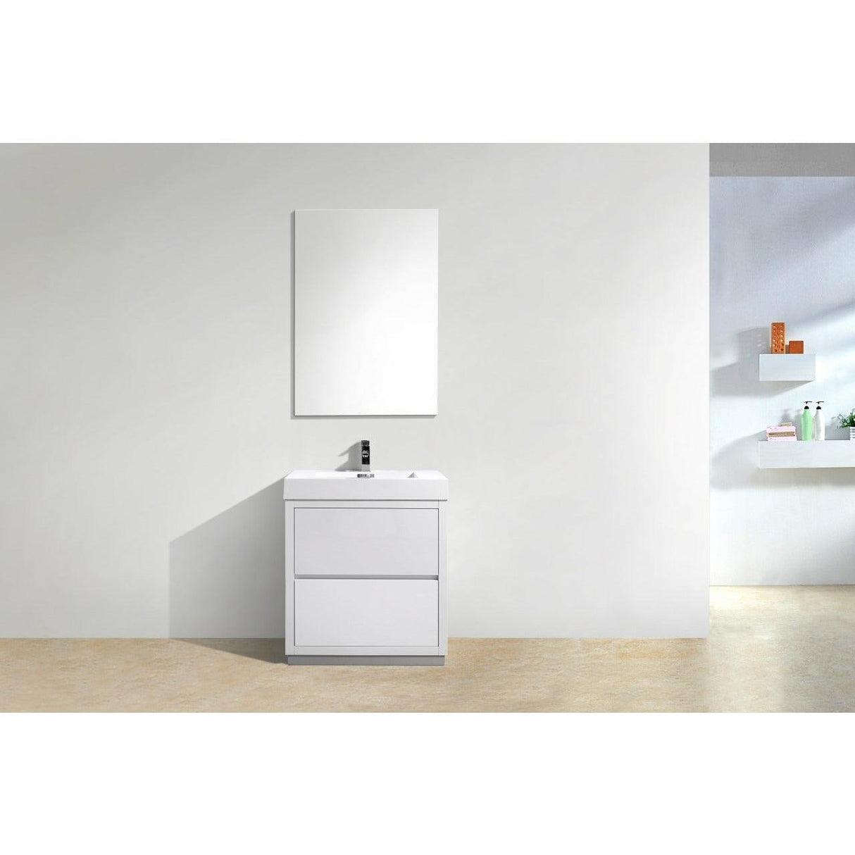 KubeBath Bliss Single Free Standing Modern Bathroom Vanity