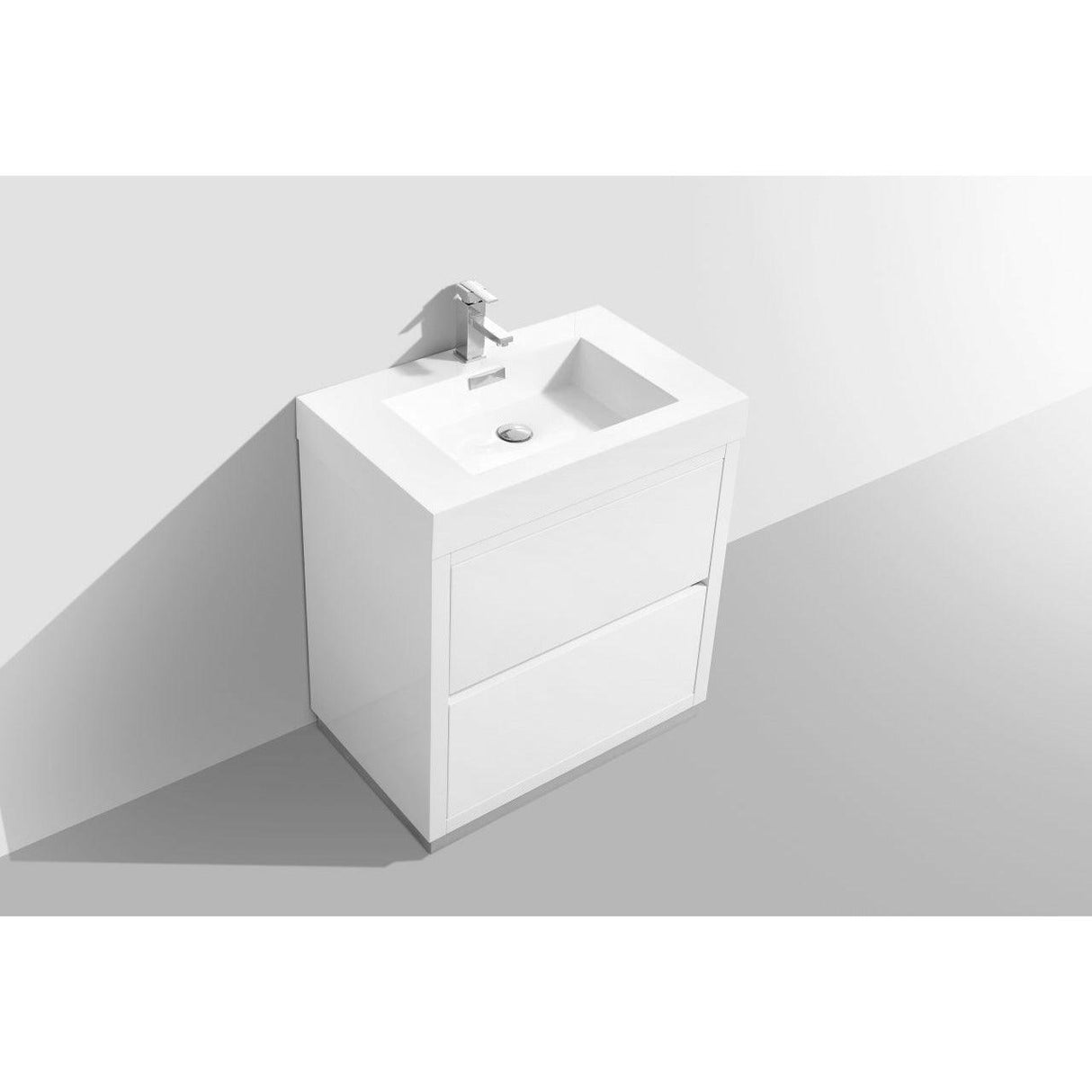 KubeBath Bliss Single Free Standing Modern Bathroom Vanity